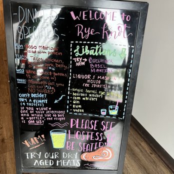 Rye Knot - Specials for the day! - American Near Me - Asheville, North Carolina Rye Knot - Specials for the day! - American Near Me - Asheville, North Carolina