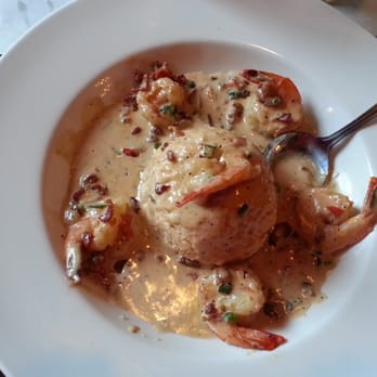 Nacoochee Grill - Shrimp and Nora Mill Grits - Some of the BEST Shrimp & Grits I've ever eaten!  Perfectly prepared.  Will melt in your mouth - Steakhouses Near Me - Helen, Georgia