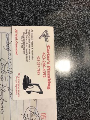 Carter's Plumbing Logo