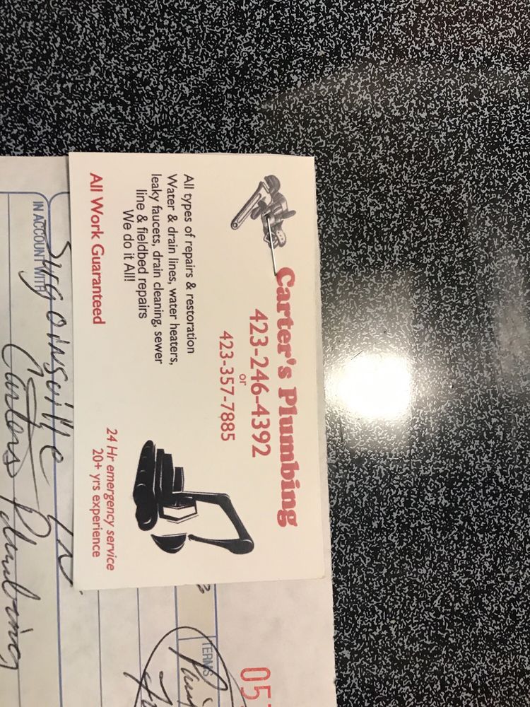 Slide of Carter's Plumbing