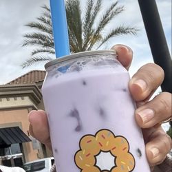 Ube Boba Milk Tea w/50% less sugar.