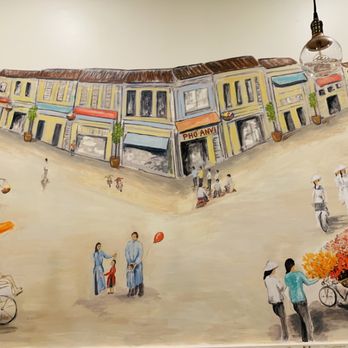 Pho Anvi - Beautiful Vietnamese old town painting on the wall - Vietnamese Near Me - Norwalk, California Pho Anvi - Beautiful Vietnamese old town painting on the wall - Vietnamese Near Me - Norwalk, California