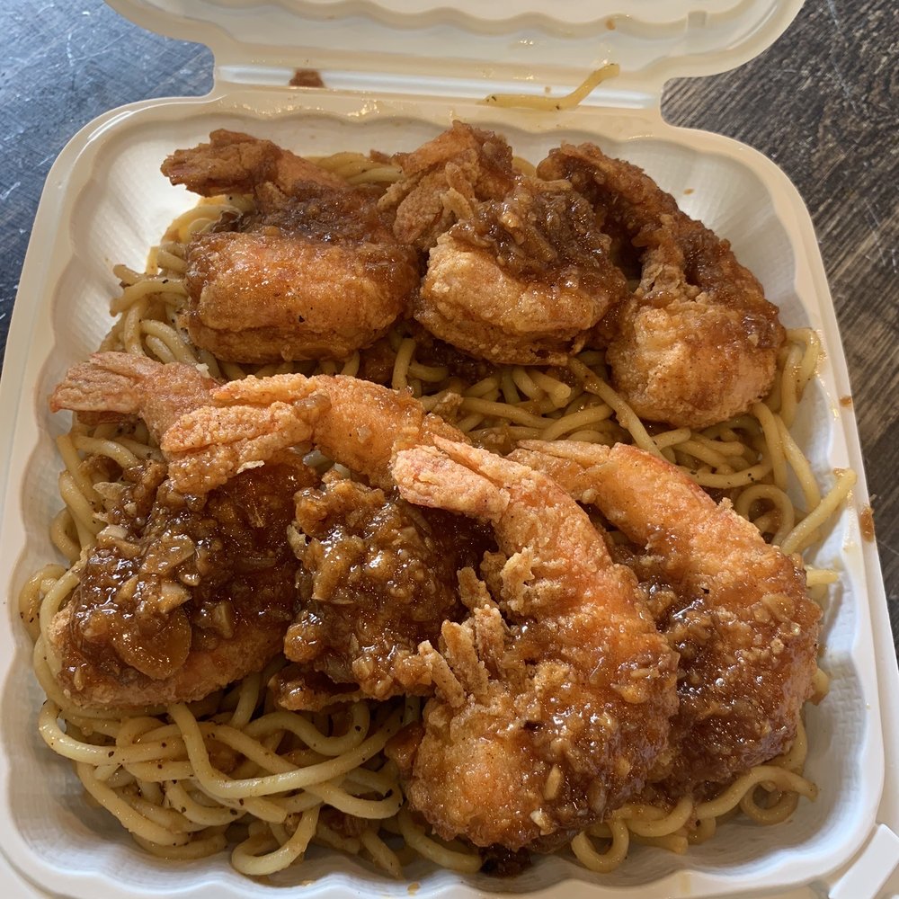Ohana Cravings - Garlic shrimp noodles - Hawaiian Near Me - Riverside, California