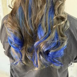 Turning Heads Hair Salon - My blue highlights! Which I had done over two months and I still get compliments.