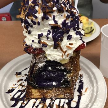 Button Up Cafe - Ube Stuffed French Toast - Breakfast & Brunch Near Me - Pearl City, Hawaii Button Up Cafe - Ube Stuffed French Toast - Breakfast & Brunch Near Me - Pearl City, Hawaii