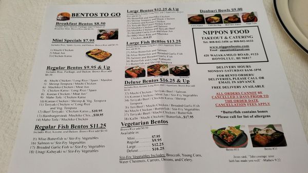 Menu photo 2 Nippon Bento & Catering Honolulu, HI Menu photo 2 Nippon Bento & Catering Honolulu, HI