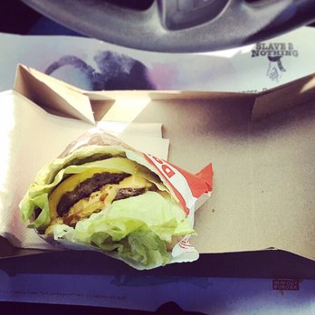 In-N-Out Burger - Double double with grilled onions protein style(lettuce wrapped). "Eating in my car" so they give you a tray and a lap napkin. - Burgers Near Me - Phoenix, Arizona In-N-Out Burger - Double double with grilled onions protein style(lettuce wrapped). "Eating in my car" so they give you a tray and a lap napkin. - Burgers Near Me - Phoenix, Arizona