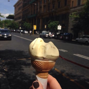 Gelateria dei Gracchi - Pistachio and pine nut gelatos in one cone! - Ice Cream & Frozen Yogurt Near Me - Rome, RM