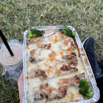 Tim's Kitchen - Baked Pork Chop Steak with Cream Sauce Over Rice - Asian Fusion Near Me - Davis, California
