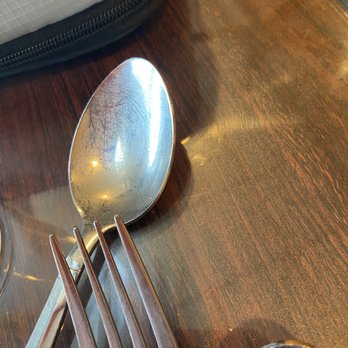Priya Indian Cuisine - All steel spoons are this dirty - Indian Near Me - Redding, California Priya Indian Cuisine - All steel spoons are this dirty - Indian Near Me - Redding, California