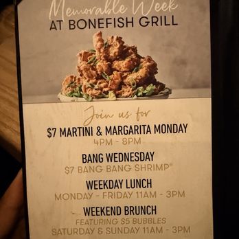 Bonefish Grill - Weekday specials - Seafood Near Me - North Charleston, South Carolina Bonefish Grill - Weekday specials - Seafood Near Me - North Charleston, South Carolina