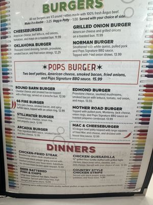 Menu photo 5 Pops Arcadia, OK