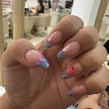 Valentino Nail Bar - Gel-X nails with summer sunset beach with little crab art, - Nail Salons Near Me - Fresno, California Valentino Nail Bar - Gel-X nails with summer sunset beach with little crab art, - Nail Salons Near Me - Fresno, California
