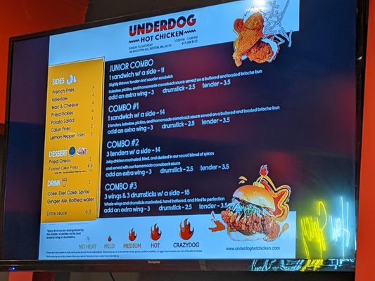 Menu photo 4 Underdog Hot Chicken Boston, MA