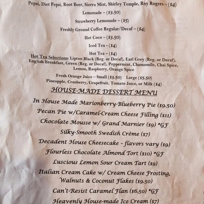 Menu photo 3 Lord Bennett's Restaurant Bandon, OR