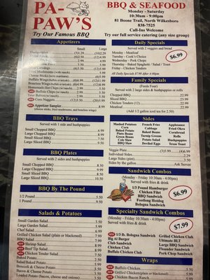 Menu photo 4 Pa-Paw's BBQ North Wilkesboro, NC Menu photo 4 Pa-Paw's BBQ North Wilkesboro, NC