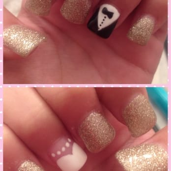 The Nails Center - Came I'm with an idea, they made it happen! Wedding nails exactly what I wanted! - Nail Salons Near Me - Simi Valley, California