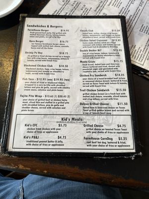Menu photo 2 Farmhouse Cafe Huntsville, TX