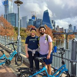 BikeTexas Tours - Ladybird Lake tour on an ebike on a nice fall day.