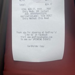 Godfrey's Welcome To Dogdom - My receipt.