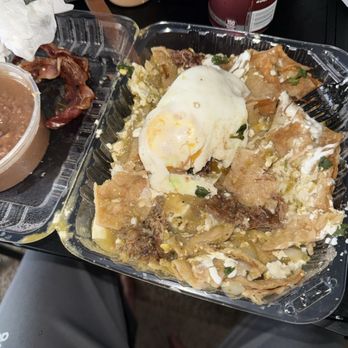 El Rincon Restaurant - Chilaquiles verdes added bacon and egg - Mexican Near Me - San Diego, California El Rincon Restaurant - Chilaquiles verdes added bacon and egg - Mexican Near Me - San Diego, California