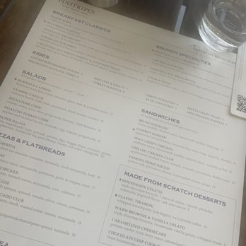 Pinstripes - Menu - Bowling Near Me - Oak Brook, Illinois
