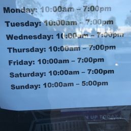 New hours