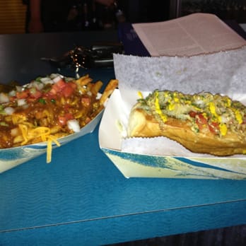 Dat Dog - Bratwurst w chef topping and white trash fries - Hot Dogs Near Me - New Orleans, Louisiana Dat Dog - Bratwurst w chef topping and white trash fries - Hot Dogs Near Me - New Orleans, Louisiana