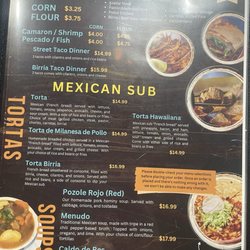 Tequila's - Menu