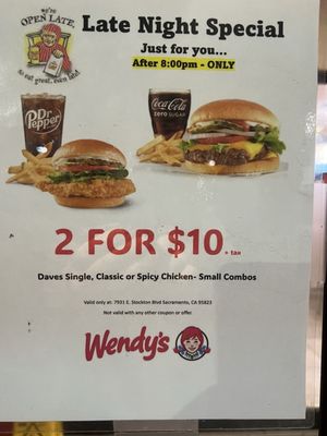 Menu photo 1 Wendy's Sacramento, CA Menu photo 1 Wendy's Sacramento, CA
