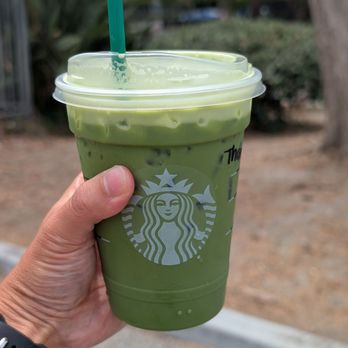 Starbucks - Iced matcha latte unsweetened with 5 scoops of matcha is delicious - Coffee & Tea Near Me - El Monte, California