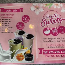 Milk Tea Menu