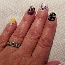 Suffern Nail Spa - Back to School Nail Design all done by hand!! Love it!!!