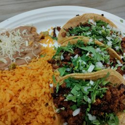 Chorizo taco dinner Chorizo taco dinner