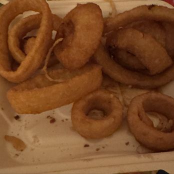 Godfather's Burger Lounge - Beer Battered Onion Rings that are cooked in old oil. - Burgers Near Me - Belmont, California Godfather's Burger Lounge - Beer Battered Onion Rings that are cooked in old oil. - Burgers Near Me - Belmont, California