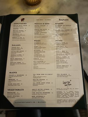 Menu photo 8 Élephante Santa Monica, CA