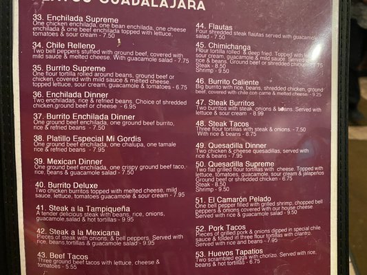 Menu photo 3 Guadalajara Jalisco Pell City, AL Menu photo 3 Guadalajara Jalisco Pell City, AL