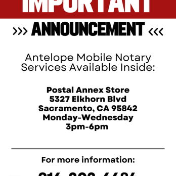 Antelope Mobile Notary Services - Now Available Inside Postal Annex!! - Notaries Near Me Antelope Mobile Notary Services - Now Available Inside Postal Annex!! - Notaries Near Me