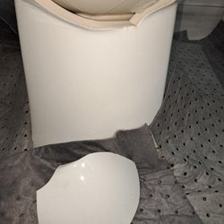 American Standard-Corporate - 1st damaged toilet.