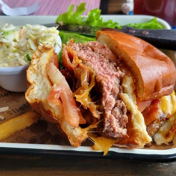 Firefly's BBQ - Bodacious burger, Applewood bacon, caramelize onions, - Barbeque Near Me - Marlborough, Massachusetts Firefly's BBQ - Bodacious burger, Applewood bacon, caramelize onions, - Barbeque Near Me - Marlborough, Massachusetts