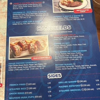Bubba Gump Shrimp - Menu 8/2026 - Seafood Near Me - Long Beach, California