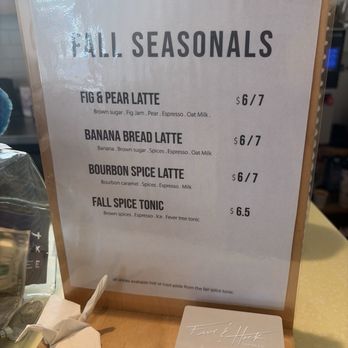 Five & Hoek Coffee - fall 2026 menu - Coffee & Tea Near Me - Geneva, Illinois Five & Hoek Coffee - fall 2026 menu - Coffee & Tea Near Me - Geneva, Illinois