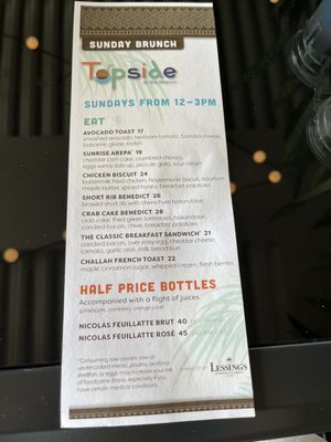 Menu photo 8 Topside at the Beacon Jupiter, FL