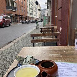 Mamecha - Sencha and onigiri