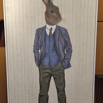 Wild Hare Bar Garden  - Rabbit character lithograph - Lounges Near Me - San Diego, California