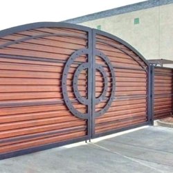 Custom Iron Doors by San Diego Welding - Wrought iron entry door for a business garage