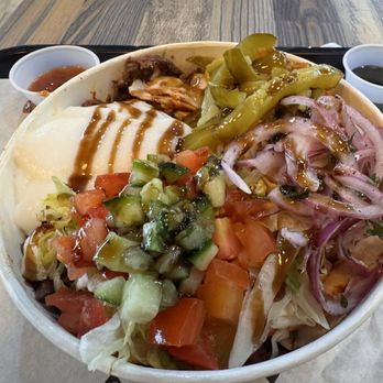 Mr Shawarma - Chicken & Beef Sharama Bowl, no rice - Middle Eastern Near Me - Indianapolis, Indiana Mr Shawarma - Chicken & Beef Sharama Bowl, no rice - Middle Eastern Near Me - Indianapolis, Indiana