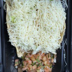 Crispy chicken tacos!! So much cheese