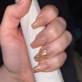 La Belle Nails - The set I got and the girl didn't want to do the sparkly French tip did the gold ombré on the pinky instead. - Nail Salons Near Me - Lincoln, California La Belle Nails - The set I got and the girl didn't want to do the sparkly French tip did the gold ombré on the pinky instead. - Nail Salons Near Me - Lincoln, California