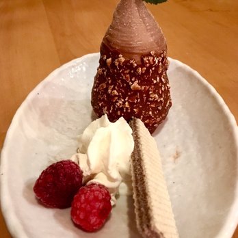 Sushi Sen - My new favorite dessert - hazelnut pear - Sushi Bars Near Me - Squamish, British Columbia
